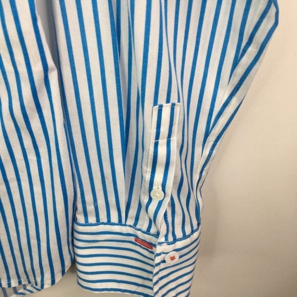 Talbots Wrinkle Resistant Stripe Long Sleeve Top - Picture 3 of 8